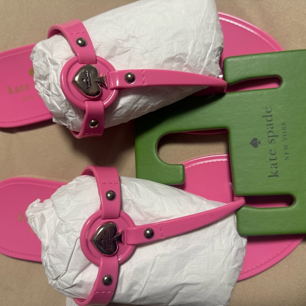 Kate Spade Vibrant Pink Heart Sandals